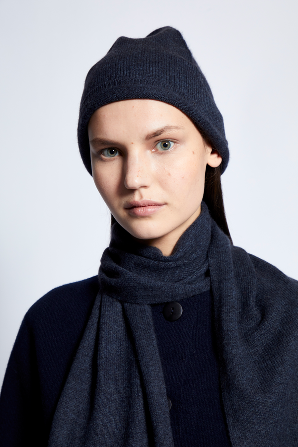 Oyuna Ika Cashmere Hat - Indigo Oyuna Ika Cashmere Hat - Indigo