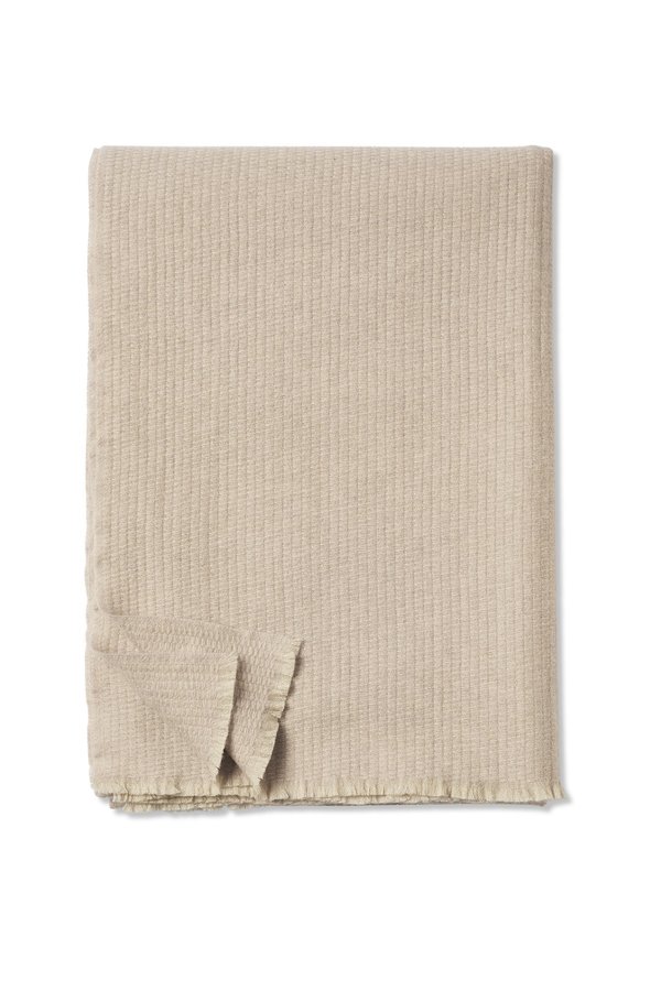 Oyuna Kiko Cashmere Textured Woven Cashmere Throw - Blush Oyuna Kiko Cashmere Textured Woven Cashmere Throw - Blush