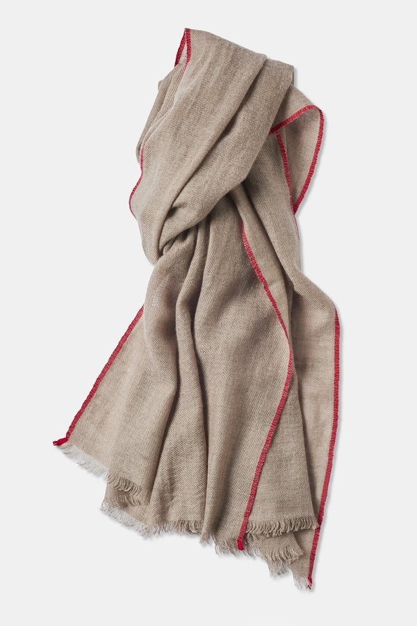 Oyuna Sonya Cashmere Shawl - Taupe Oyuna Sonya Cashmere Shawl - Taupe
