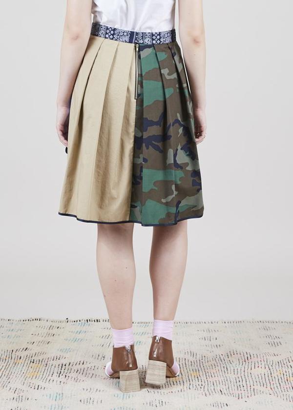 Harvey Faircloth Asymmetric Mixed Media Skirt - bandana/multi Harvey Faircloth Asymmetric Mixed Media Skirt - bandana/multi