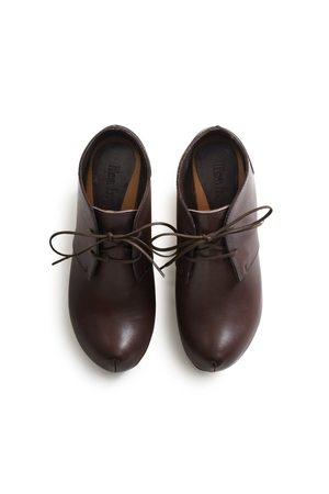 Lisa B. toe seam leather bootie clogs - dark brown Lisa B. toe seam leather bootie clogs - dark brown