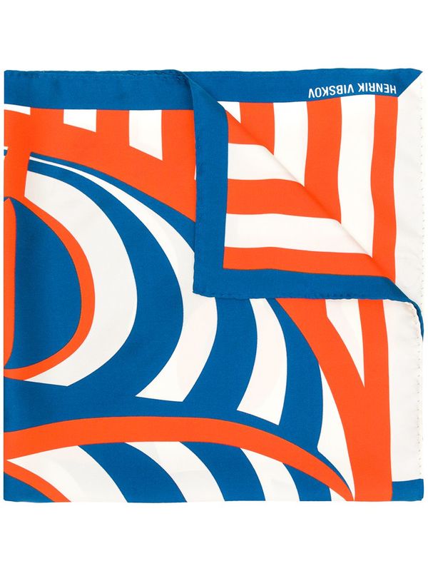 Henrik Vibskov Silk Breath Scarf - Blue Face Henrik Vibskov Silk Breath Scarf - Blue Face