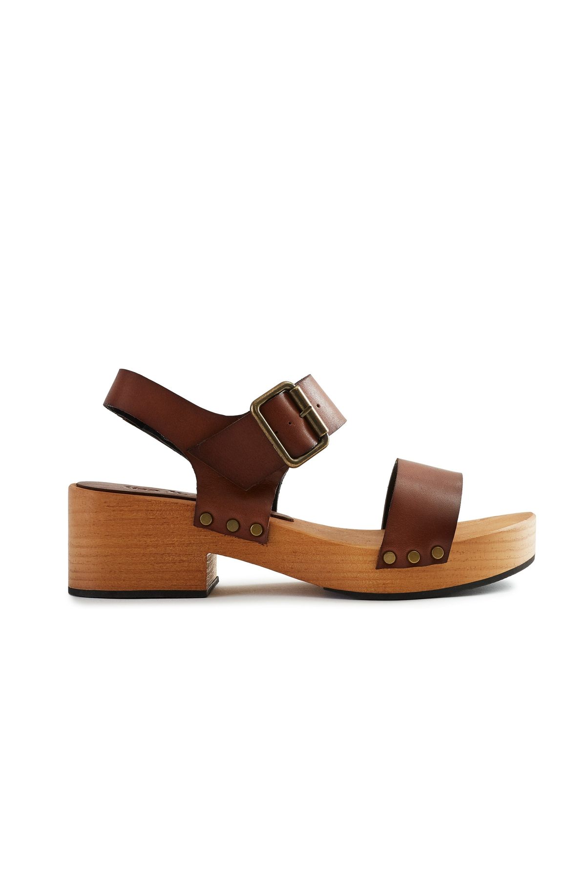 Lisa B. double strap leather clogs - tan - Image 2 of 6