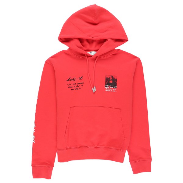 red mona lisa off white hoodie