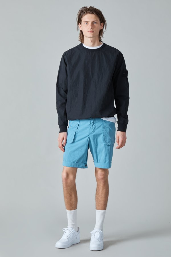 Presidents Poplin Cotton Nylon Wurkje Bermuda Shorts - Sky Presidents Poplin Cotton Nylon Wurkje Bermuda Shorts - Sky