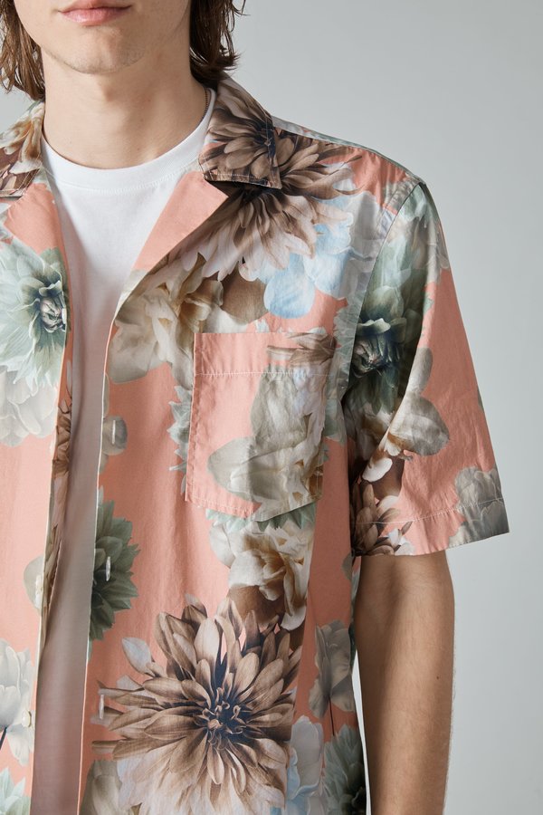 Presidents Poplin Rangi Shirt - Rose/Flower Print Presidents Poplin Rangi Shirt - Rose/Flower Print