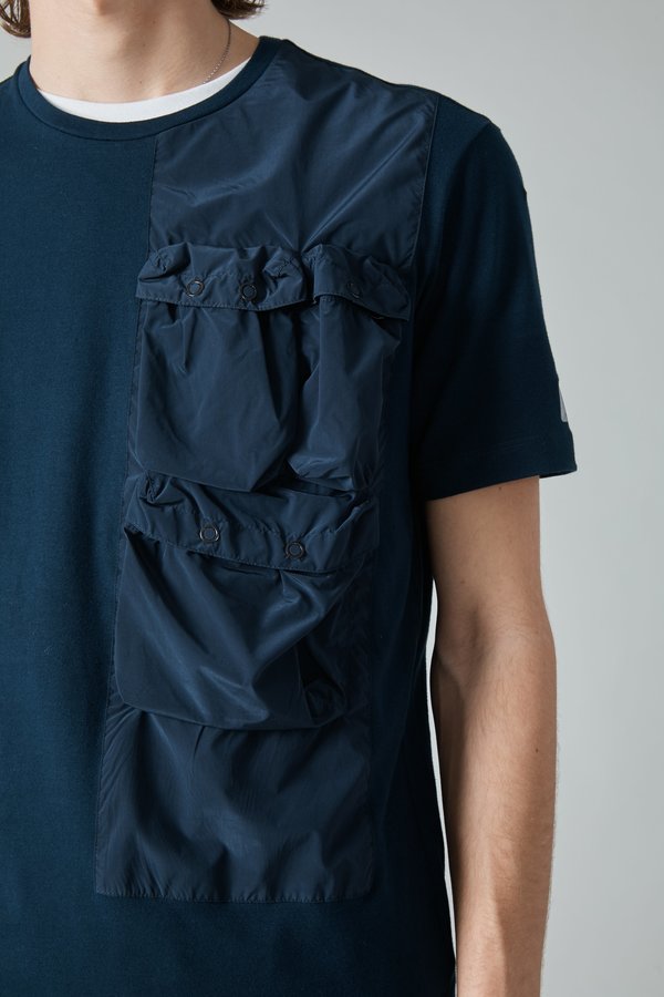 Paul & Shark Tech Nylon Taffeta T-Shirt - Navy Paul & Shark Tech Nylon Taffeta T-Shirt - Navy
