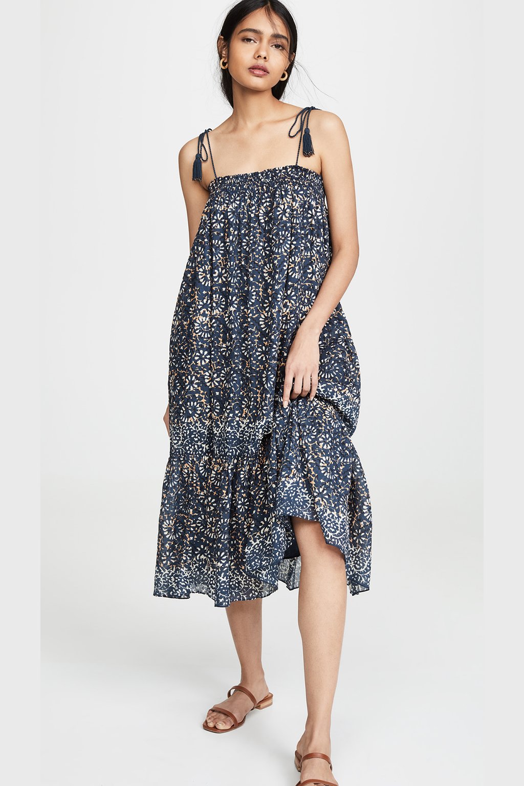 eugenia midi dress Eugenia Brown Ribbed Midi Dress Brown / Small