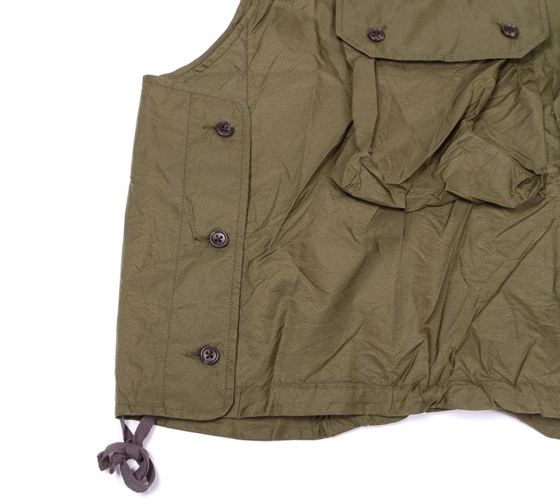 トップス Cover Vest - Nylon Micro Ripstop Engineered Garments Nylon Micro Ripstop Cover Vest - Olive