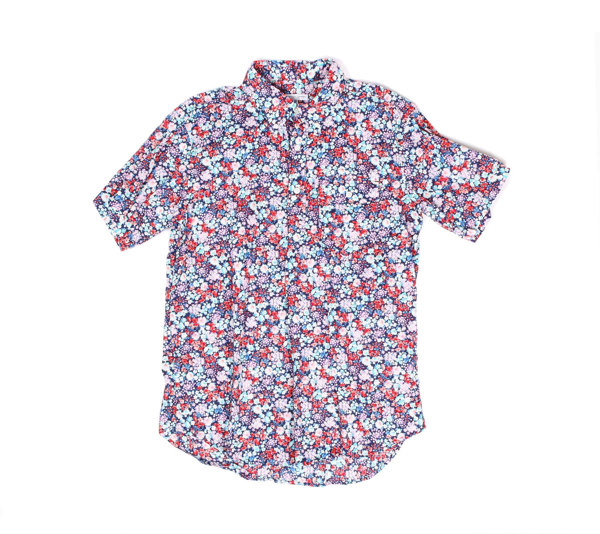 Engineered Garments Popover BD Shirt - Navy/Red Floral Lawn