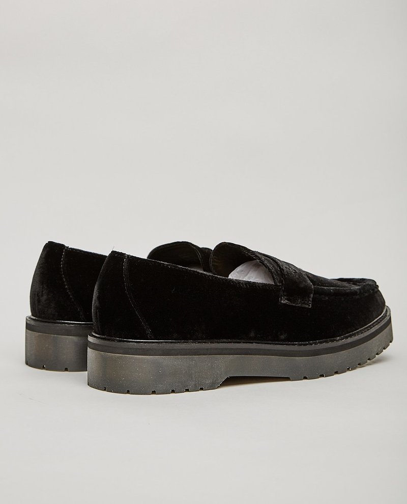 Saturdays NYC IDRIS VELVET LOAFER - BLACK | Garmentory display picture 1