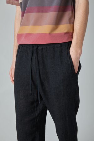Barena Cosma Datolo Linen Easy Pants - Nero Barena Cosma Datolo Linen Easy Pants - Nero