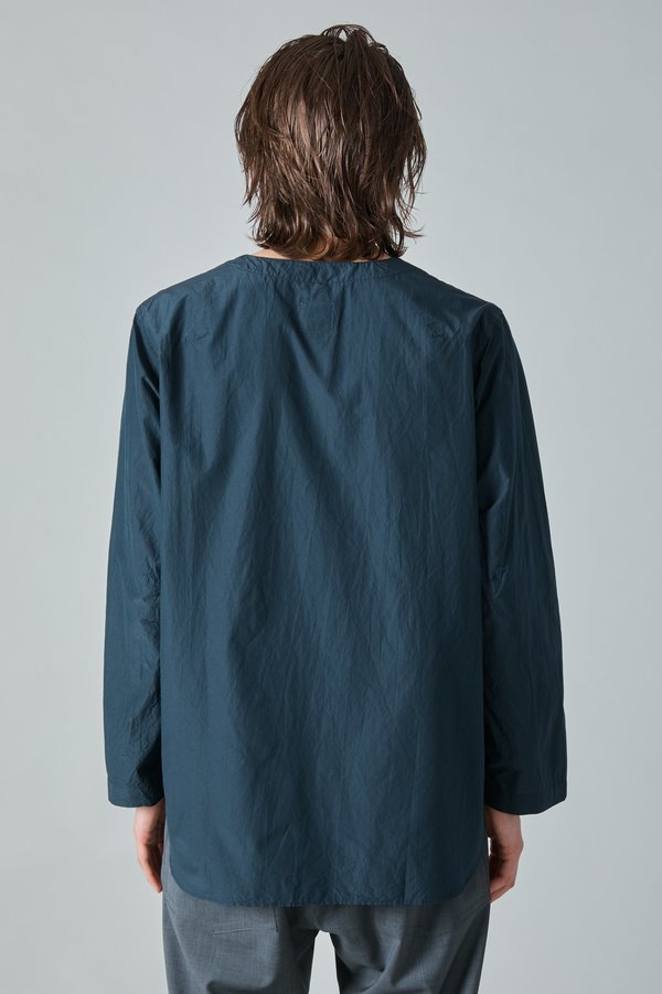 TSS Cotton Silk Micro Faille Henley - Navy TSS Cotton Silk Micro Faille Henley - Navy