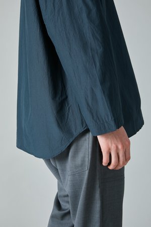 TSS Cotton Silk Micro Faille Henley - Navy TSS Cotton Silk Micro Faille Henley - Navy