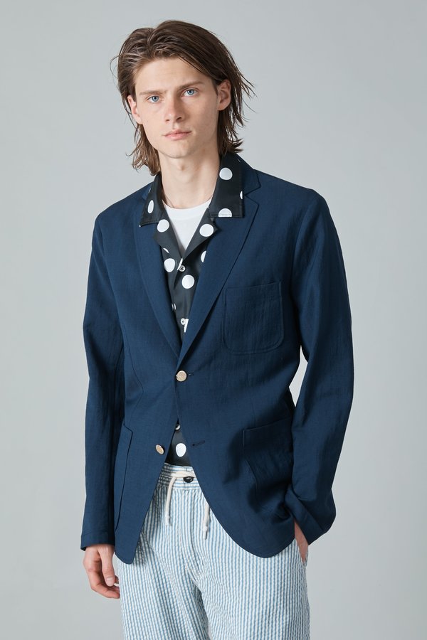 Presidents Linen Wool Liam Blazer - Navy Presidents Linen Wool Liam Blazer - Navy
