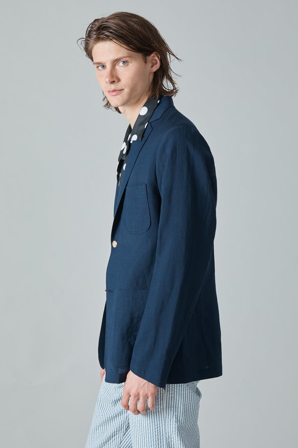 Presidents Linen Wool Liam Blazer - Navy Presidents Linen Wool Liam Blazer - Navy