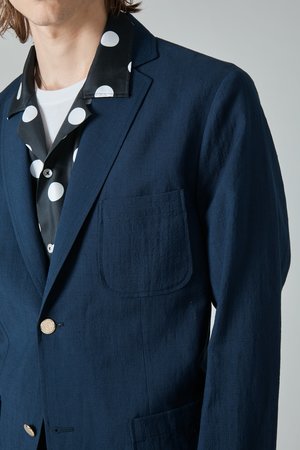 Presidents Linen Wool Liam Blazer - Navy Presidents Linen Wool Liam Blazer - Navy