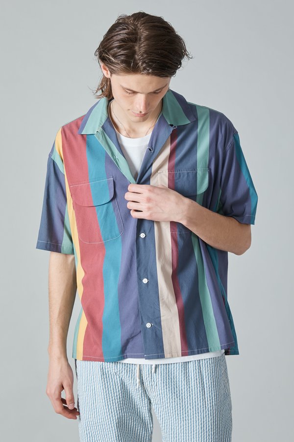 TSS Baggy Shirt - Navy/Multicolor Stripe TSS Baggy Shirt - Navy/Multicolor Stripe