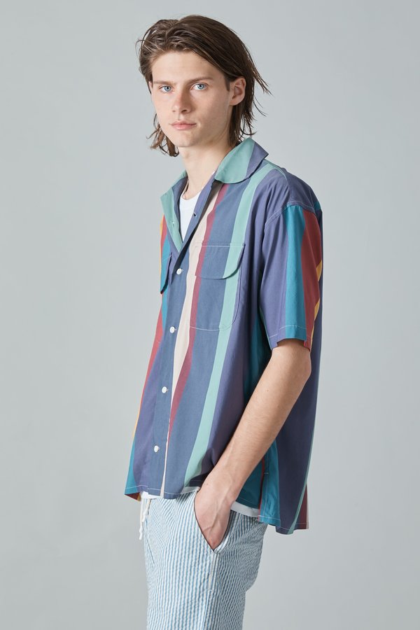 TSS Baggy Shirt - Navy/Multicolor Stripe TSS Baggy Shirt - Navy/Multicolor Stripe