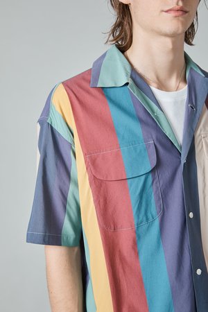 TSS Baggy Shirt - Navy/Multicolor Stripe TSS Baggy Shirt - Navy/Multicolor Stripe