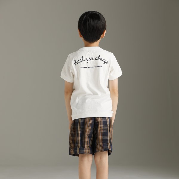 Kid's unisex Arch & Line Madras Short Kid's unisex Arch & Line Madras Short