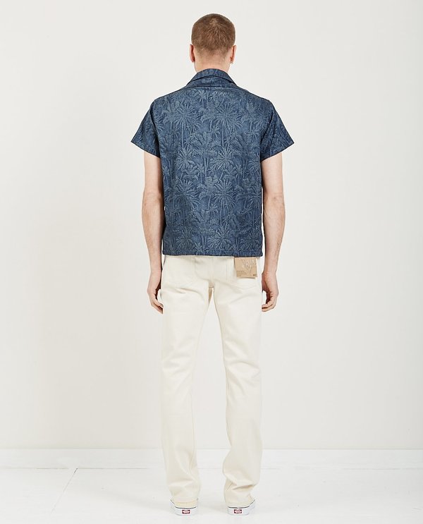 Naked & Famous ALOHA SHIRT - DOUBLE JACQUARD TROPICAL BLUE Naked & Famous ALOHA SHIRT - DOUBLE JACQUARD TROPICAL BLUE