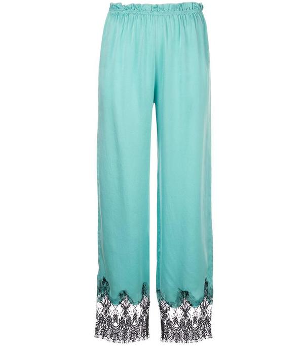 Icons Silk Trousers - Turquoise Icons Silk Trousers - Turquoise