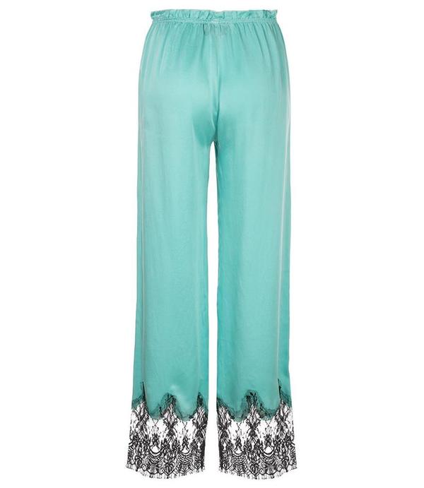 Icons Silk Trousers - Turquoise Icons Silk Trousers - Turquoise