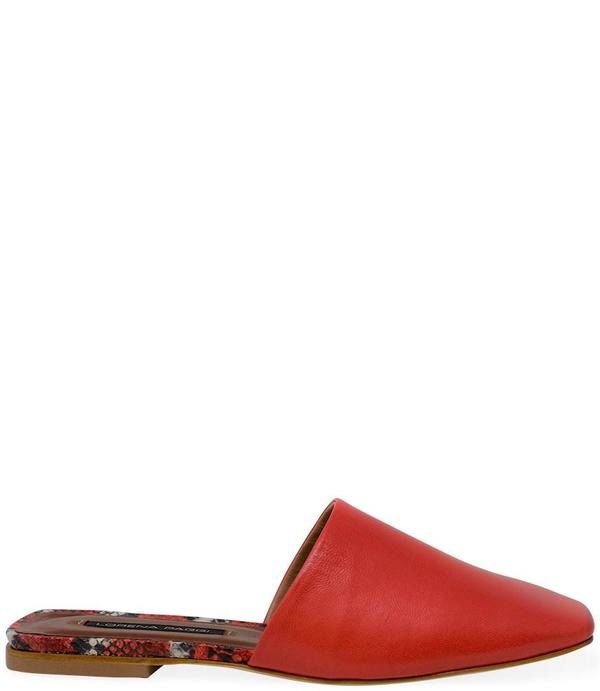 Lorena Paggi Flat Slip On Sandal - Rosso Lorena Paggi Flat Slip On Sandal - Rosso