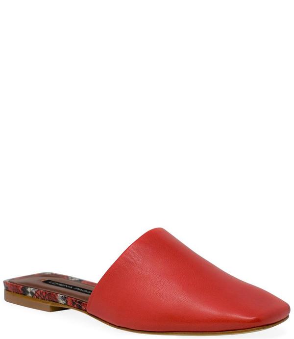 Lorena Paggi Flat Slip On Sandal - Rosso Lorena Paggi Flat Slip On Sandal - Rosso