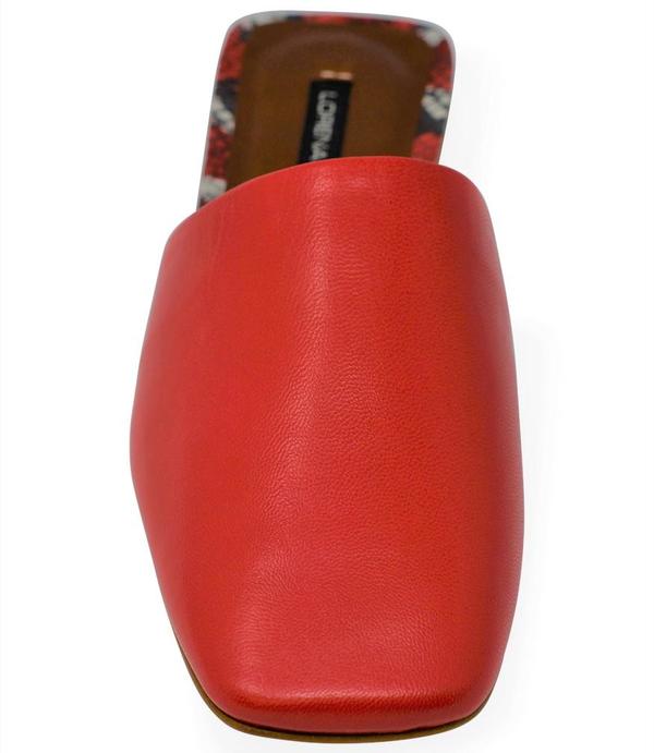 Lorena Paggi Flat Slip On Sandal - Rosso Lorena Paggi Flat Slip On Sandal - Rosso