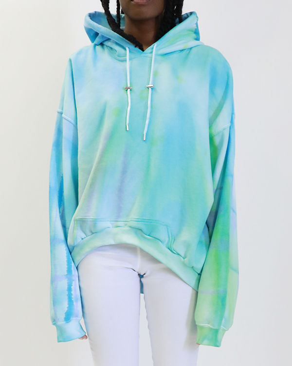 turquoise tie dye hoodie