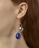 Faux/Real Bitter Sweet earrings - blue glass - Thumbnail 3