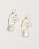 Faux/real Bitter Sweet Earrings - Pearl/Clear Glass - Thumbnail 2