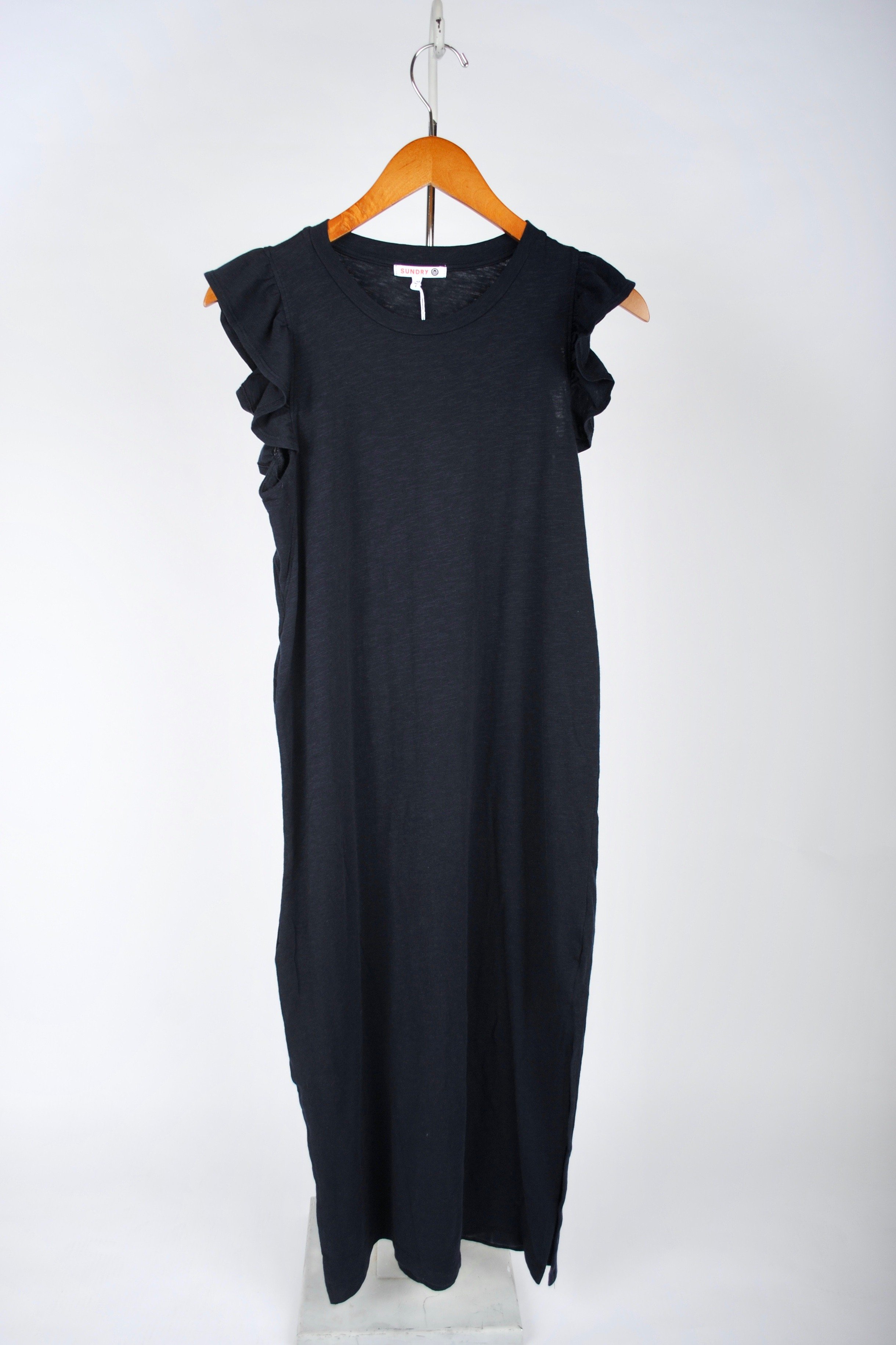 sundry ruffle midi dress