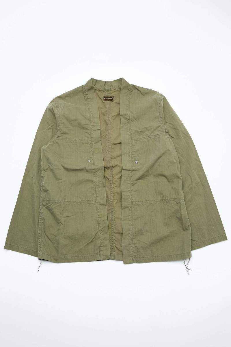 Kapital Rip-Stop Aviator Kakashi Shirt - Khaki | Garmentory