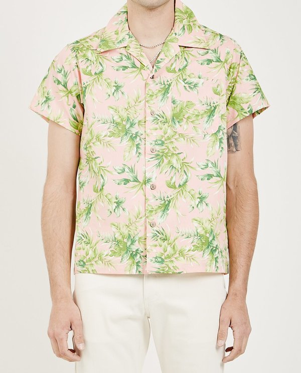 Naked & Famous ALOHA SHIRT BIG TROPICAL - PINK Naked & Famous ALOHA SHIRT BIG TROPICAL - PINK