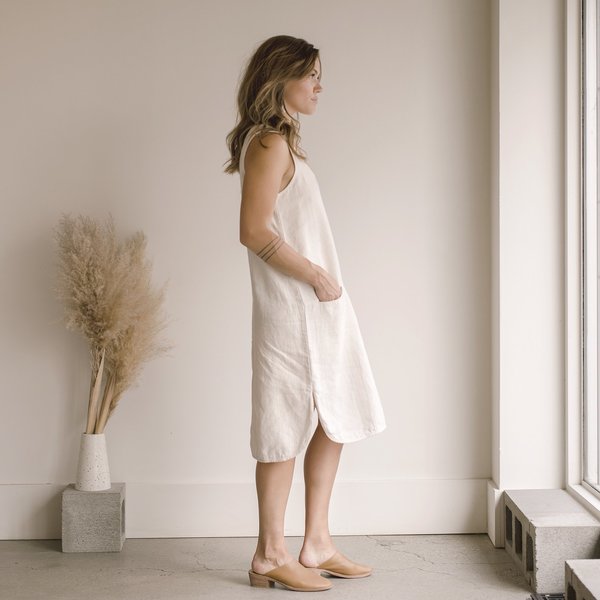 Beaton Linen Pocket Tunic - Alabaster | Garmentory