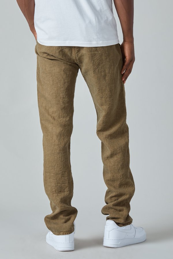 Presidents Compact Linen Tripoli Trouser - Military Green Presidents Compact Linen Tripoli Trouser - Military Green