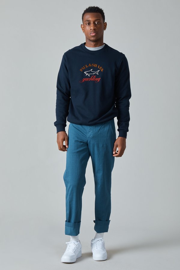 TSS Garment Dyed Textile Print Cotton Military Pants - Blue TSS Garment Dyed Textile Print Cotton Military Pants - Blue