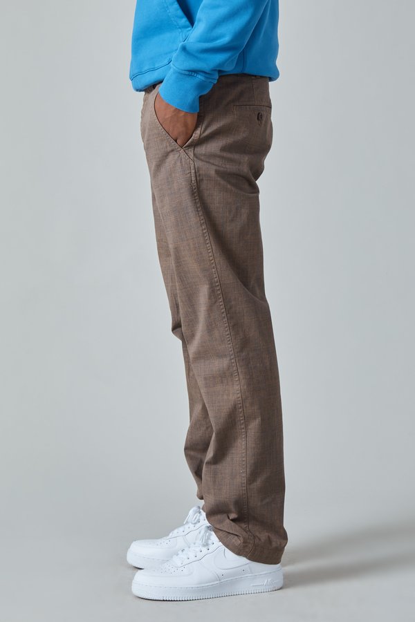 TSS Garment Dyed Textile Print Cotton Military Pants - Brown TSS Garment Dyed Textile Print Cotton Military Pants - Brown