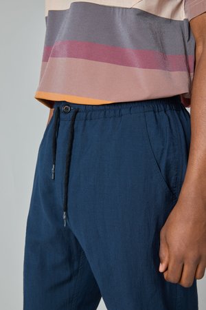 Presidents Linen Wool Tripoli Trouser - Navy Presidents Linen Wool Tripoli Trouser - Navy