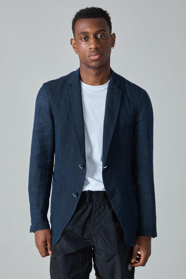 Barena Maranto Datolo Linen Blazer - Navy Barena Maranto Datolo Linen Blazer - Navy