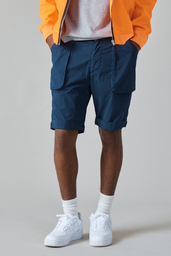 Presidents Poplin Cotton Nylon Wurkje Bermuda Shorts - Navy Presidents Poplin Cotton Nylon Wurkje Bermuda Shorts - Navy