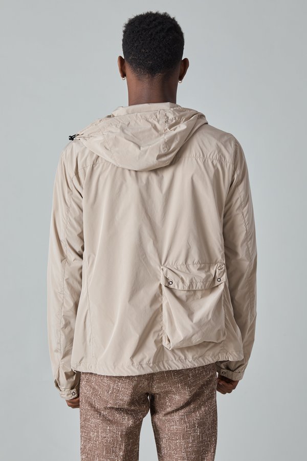 Paul & Shark Tech Nylon Taffeta Hooded Jacket - Khaki Paul & Shark Tech Nylon Taffeta Hooded Jacket - Khaki