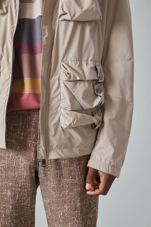 Paul & Shark Tech Nylon Taffeta Hooded Jacket - Khaki Paul & Shark Tech Nylon Taffeta Hooded Jacket - Khaki