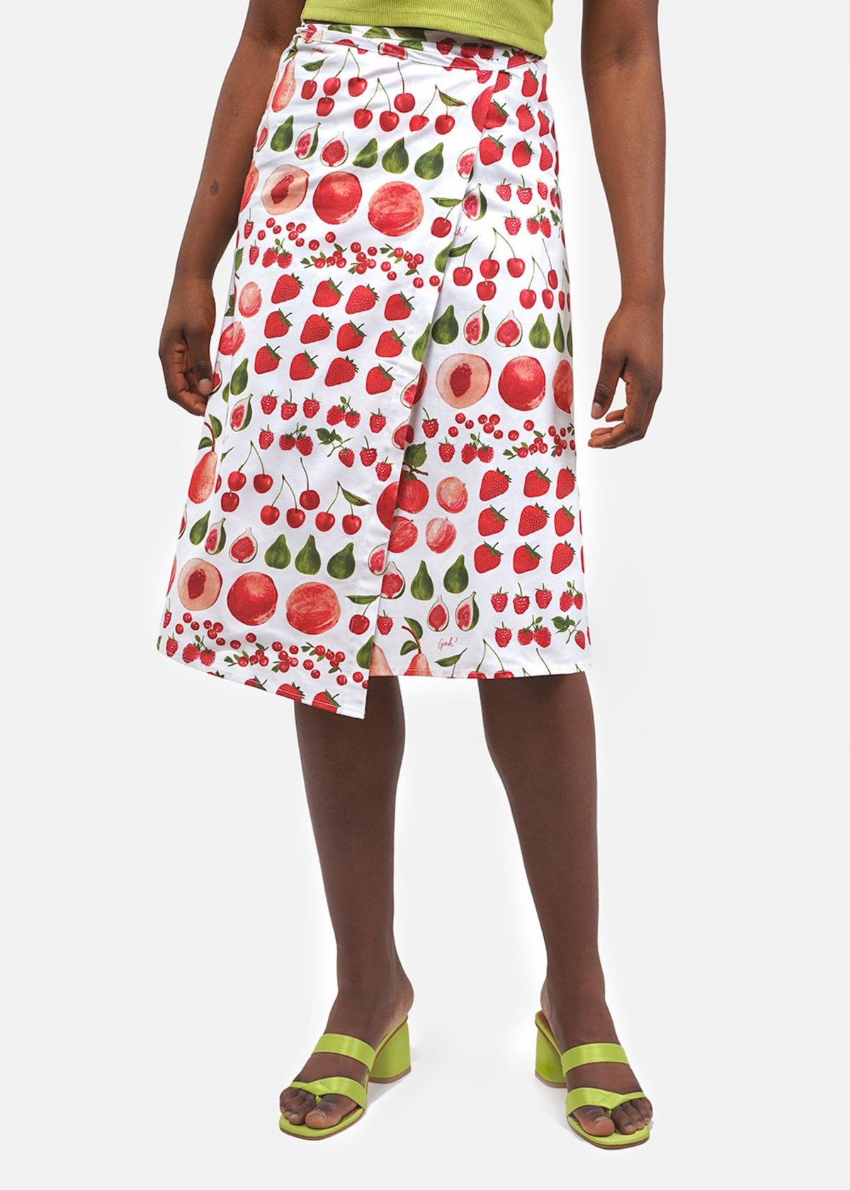 Lisa Says Gah Capri Wrap Skirt - Fruit Print | Garmentory
