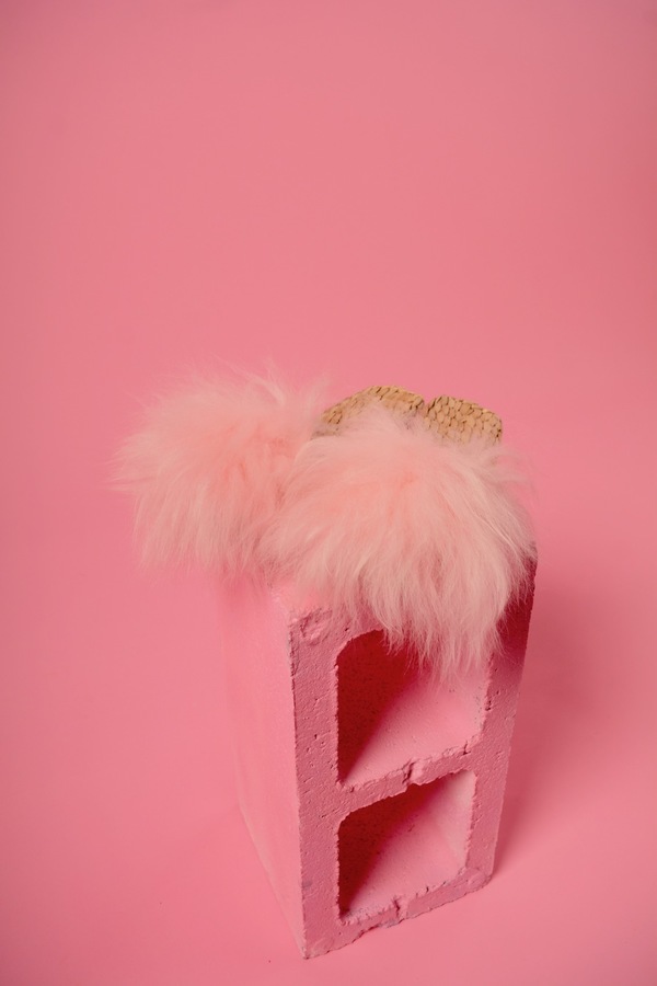 Folk Fortune Handwoven Slippers - Blush Pink