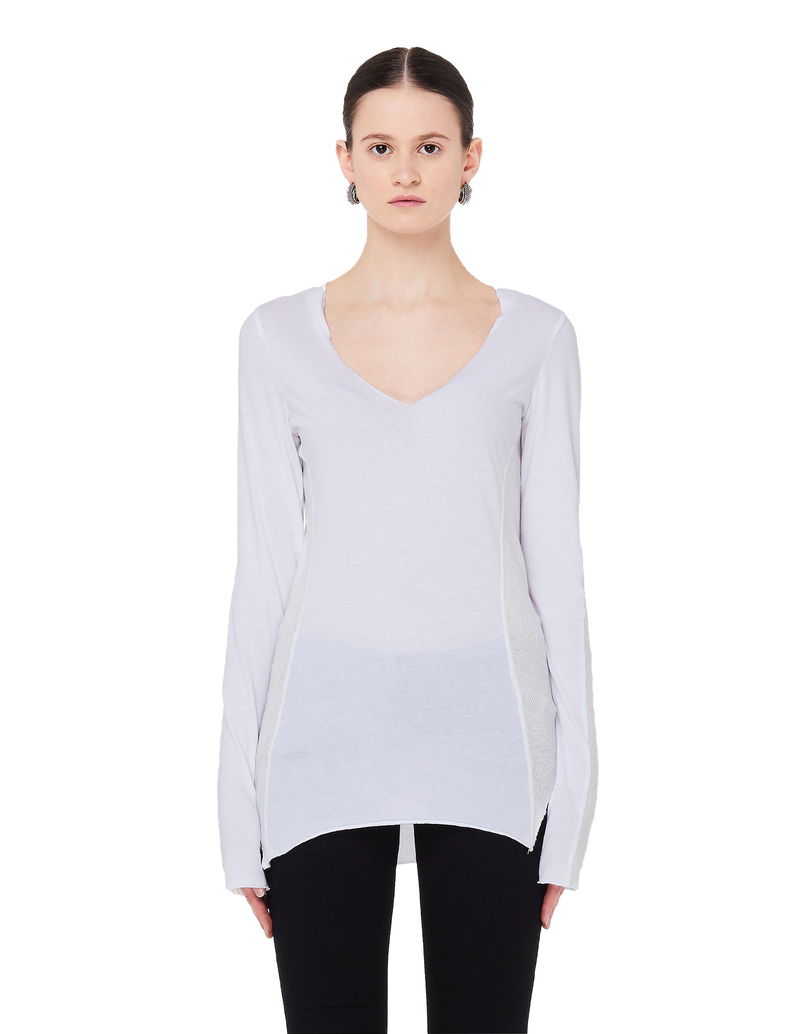 L.G.B. Cotton Long Sleeve T-Shirt - White | Garmentory