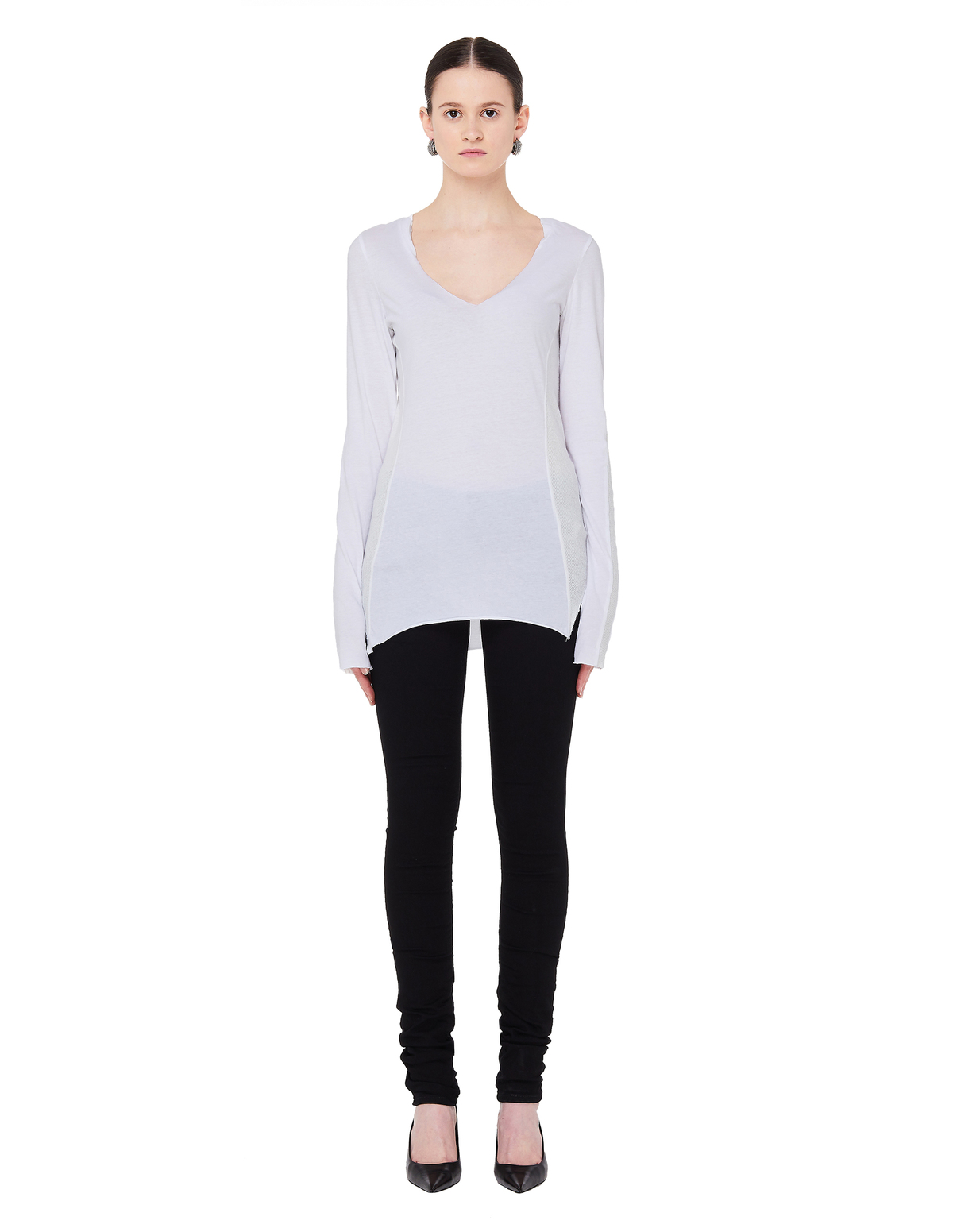 L.G.B. Cotton Long Sleeve T-Shirt - White | Garmentory